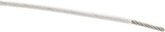 Value Collection - 3/32" x 1/16" Diam, Aircraft Cable - 480 Lb Breaking Strength, 7 x 7 Strand Core, Nylon Coating - Makers Industrial Supply