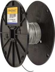 Value Collection - 1/16" x 3/64" Diam, Aircraft Cable - 270 Lb Breaking Strength, 7 x 7 Strand Core, Nylon Coating - Makers Industrial Supply