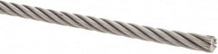 Value Collection - 3/8" Diam, Steel Wire Rope - 11,800 Lb Breaking Strength, 6 x 19 IWRC - Makers Industrial Supply