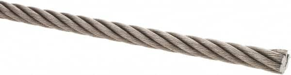 Value Collection - 3/8" Diam, Steel Wire Rope - 10,980 Lb Breaking Strength, 6 x 37 IWRC - Makers Industrial Supply