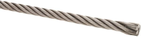 Value Collection - 3/8" Diam, Steel Wire Rope - 11,800 Lb Breaking Strength, 6 x 37 IWRC - Makers Industrial Supply