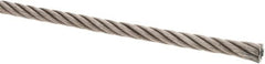 Value Collection - 1/4" Diam, Steel Wire Rope - 5,300 Lb Breaking Strength, 6 x 37 IWRC - Makers Industrial Supply