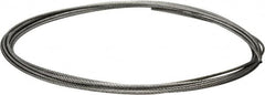 Value Collection - 1/4" Diam, Galvanized Steel Wire Rope - 7,000 Lb Breaking Strength, 7 x 19 Strand Core - Makers Industrial Supply