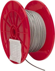 Value Collection - 3/32" Diam, Aircraft Cable - 920 Lb Breaking Strength, 7 x 7 Strand Core - Makers Industrial Supply