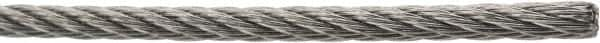 Value Collection - 1/8" Diam, Aircraft Cable - 1,700 Lb Breaking Strength, 7 x 7 Strand Core - Makers Industrial Supply