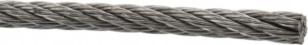 Value Collection - 1/4" Diam, Aircraft Cable - 6,100 Lb Breaking Strength, 7 x 7 Strand Core - Makers Industrial Supply