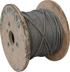 Value Collection - 1/4" Diam, Aircraft Cable - 6,100 Lb Breaking Strength, 7 x 7 Strand Core - Makers Industrial Supply