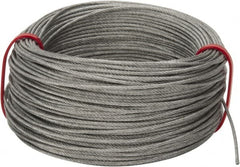 Value Collection - 1/16" Diam, Aircraft Cable - 480 Lb Breaking Strength, 7 x 7 Strand Core - Makers Industrial Supply