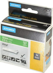 Dymo - 5" Wide x 216" Long, Green Vinyl Label Printer Cartridge - For RHINO 1000, 3000, 4200, 5000, 5200,6000, 6500 - Makers Industrial Supply