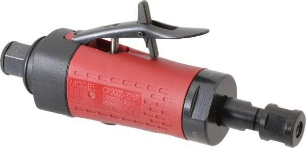 Chicago Pneumatic - 1/4" Collet, Straight Handle, Straight Air Die Grinder - 25,000 RPM, Rear Exhaust, 197 CFM, 0.4 hp, 6.21 bar, 1/4 NPT - Makers Industrial Supply