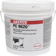 Loctite - 128 Fluid Ounce Container, Gray, Tub Magnesium Phosphate Construction Adhesive - Series Magna-Grout, 15 to 22 min Fixture Time, Indoor, Outdoor - Makers Industrial Supply