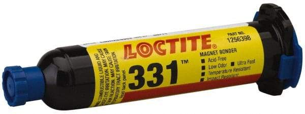 Loctite - 25 mL Cartridge Two Part Acrylic Adhesive - 0.33 min Working Time, 3,100 psi Shear Strength, Series 331 - Makers Industrial Supply