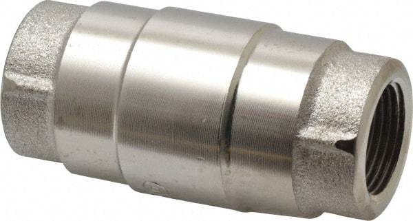 Strataflo - 3/4" Nickel Plated Brass Check Valve - Inline, FNPT x FNPT, 400 WOG - Makers Industrial Supply