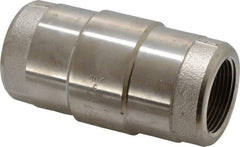 Strataflo - 1-1/4" Nickel Plated Brass Check Valve - Inline, FNPT x FNPT, 400 WOG - Makers Industrial Supply