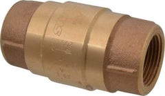 Strataflo - 1" Brass Check Valve - Inline, FNPT x FNPT, 200 WOG - Makers Industrial Supply