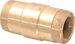 Strataflo - 1-1/4" Brass Check Valve - Inline, FNPT x FNPT, 200 WOG - Makers Industrial Supply