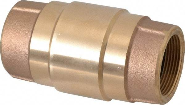 Strataflo - 1-1/2" Brass Check Valve - Inline, FNPT x FNPT, 200 WOG - Makers Industrial Supply