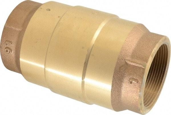 Strataflo - 2" Brass Check Valve - Inline, FNPT x FNPT, 200 WOG - Makers Industrial Supply