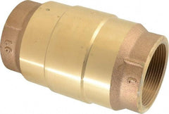 Strataflo - 2" Brass Check Valve - Inline, FNPT x FNPT, 200 WOG - Makers Industrial Supply