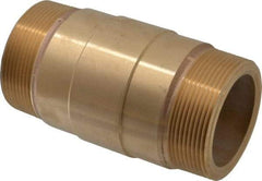 Strataflo - 3" Brass Check Valve - Inline, MNPT x MNPT, 200 WOG - Makers Industrial Supply