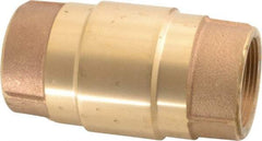 Strataflo - 1-1/2" Brass Check Valve - Inline, FNPT x FNPT, 200 WOG - Makers Industrial Supply