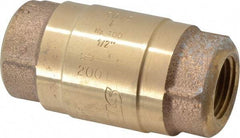 Strataflo - 1/2" Brass Check Valve - Inline, FNPT x FNPT, 400 WOG - Makers Industrial Supply