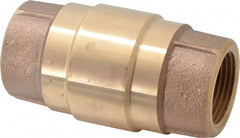 Strataflo - 1" Brass Check Valve - Inline, FNPT x FNPT, 400 WOG - Makers Industrial Supply