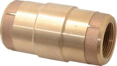 Strataflo - 1-1/4" Brass Check Valve - Inline, FNPT x FNPT, 400 WOG - Makers Industrial Supply