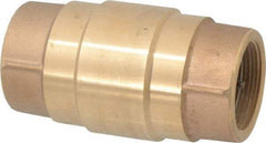 Strataflo - 1-1/2" Brass Check Valve - Inline, FNPT x FNPT, 400 WOG - Makers Industrial Supply