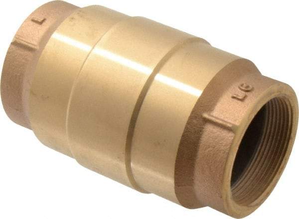 Strataflo - 2" Brass Check Valve - Inline, FNPT x FNPT, 400 WOG - Makers Industrial Supply