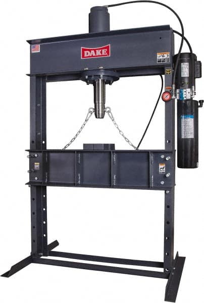 Dake - 50 Ton Hydraulic Shop Press - 16 Inch Stroke, 2 HP, Single Phase - Makers Industrial Supply