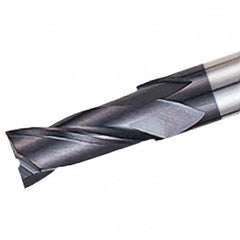 Iscar - 11mm, 22mm LOC, 12mm Shank Diam, 75mm OAL, 2 Flute, Solid Carbide Square End Mill - Single End, TiAlN Finish, Spiral Flute, 30° Helix, Right Hand Cut, Right Hand Flute - Makers Industrial Supply