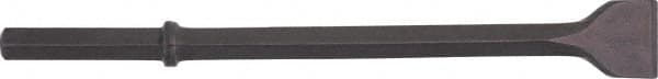 Ingersoll-Rand - 3" Head Width, 14" OAL, 1" Shank Diam, Scaling Chisel - Hex Drive, Hex Shank, Steel - Makers Industrial Supply