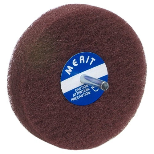 4″ × 1/2″ with 1/4″ Spindle Non-Woven Spindle - Mounted Disc Fine Grit Aluminum Oxide - Makers Industrial Supply