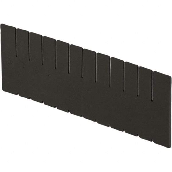 LEWISBins+ - 11-1/4" High, Black Bin Divider - Use with DC3120, Long Side Measures 11.3" Tall - Makers Industrial Supply