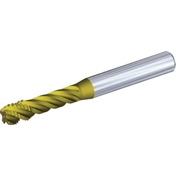 Kennametal - 1/4-28 UNF 3 Flute 3BX Modified Bottoming Spiral Flute Tap - Solid Carbide, TiAlN Finish, 70mm OAL, Right Hand Flute, Right Hand Thread, Series T331 - Makers Industrial Supply