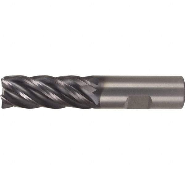 Kennametal - 1/2", 5 Flute, Single End, Solid Carbide, 0.12" Corner Radius End Mill - 3" OAL, 30° Helix, Right Hand Flute, 1-1/4" LOC, Right Hand Cut - Makers Industrial Supply