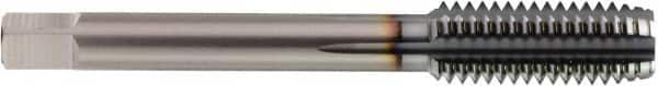 OSG - M8x1.00 5 Flute TiCN Finish Solid Carbide Straight Flute Machine Tap - Modified Bottoming, Right Hand Thread, 70mm OAL, 30mm Thread Length, H3 Limit, Oversize - Exact Industrial Supply