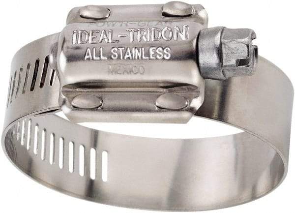 IDEAL TRIDON - SAE Size 312, 2-1/4 to 3-1/8" Diam, Stainless Steel High Torque Worm Drive Clamp - 5/8" Wide, Material Grade 304, Series 60 - Makers Industrial Supply