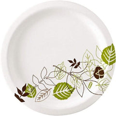 Dixie - Pathways Soak-Proof Shield Paper Plates, 8-1/2" - Green, Burgundy - Makers Industrial Supply