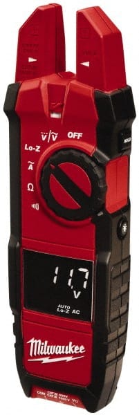 Clamp Meter: CAT III & CAT IV, 0.63″ Jaw, Fork Jaw 1,000 VAC/VDC, Measures Continuity, Current, Resistance & Voltage