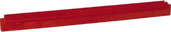 Vikan - 20" Rubber Blade Squeegee Refill - Double Edge, Red, Plastic Holder - Makers Industrial Supply