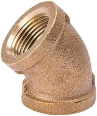 Value Collection - Class 125, 3/4" Internal Pipe, Red Brass 45° Elbow - MPT - Makers Industrial Supply