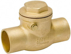 Value Collection - 3/4" Brass Check Valve - Check Swing, C x C, 200 WOG - Makers Industrial Supply