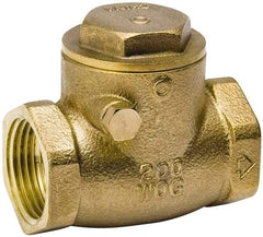 Value Collection - 3/4" Brass Check Valve - Check Swing, IPS, 200 WOG - Makers Industrial Supply