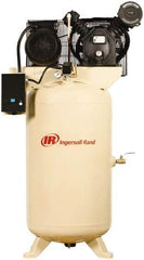 Ingersoll-Rand - 7.5 hp, 80 Gal Stationary Electric Vertical Air Compressor - Three Phase, 175 Max psi, 24 CFM, 460 Volt - Makers Industrial Supply