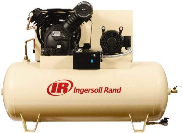 Ingersoll-Rand - 10 hp, 120 Gal Stationary Electric Vertical Air Compressor - Three Phase, 175 Max psi, 35 CFM, 460 Volt - Makers Industrial Supply