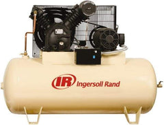 Ingersoll-Rand - 15 hp, 120 Gal Stationary Electric Horizontal Screw Air Compressor - Three Phase, 175 Max psi, 50 CFM, 460 Volt - Makers Industrial Supply