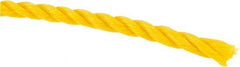 Value Collection - 2,400' Max Length Polypropylene Twisted Rope - 1/4" Diam, 141 Lb Capacity - Makers Industrial Supply