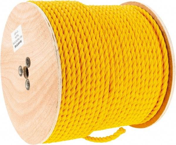 Value Collection - 600' Max Length Polypropylene Twisted Rope - 1/2" Diam, 472 Lb Capacity - Makers Industrial Supply